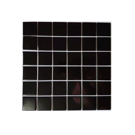 โมเสค TIMELESS TILES รุ่น CLASSIC SQUARE 48 ขนาด 30X30 ซม. สีดำ ผิวเงา GLOSS BLACK โมเสคเซรามิกทรงสี่เหลี่ยมจัตุรัส_0